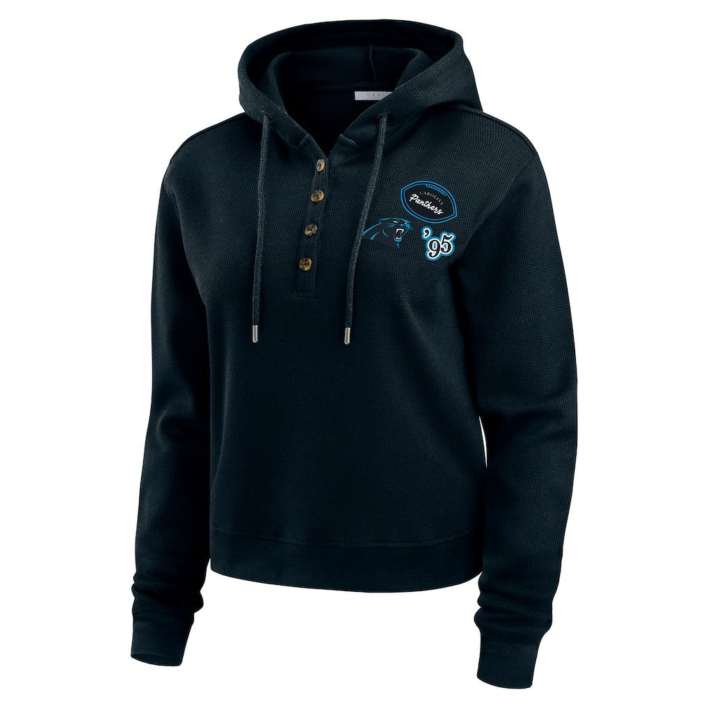 Carolina Panthers WEAR by Erin Andrews Women's Waffle Hoodie Pullover Top | NFL Near me