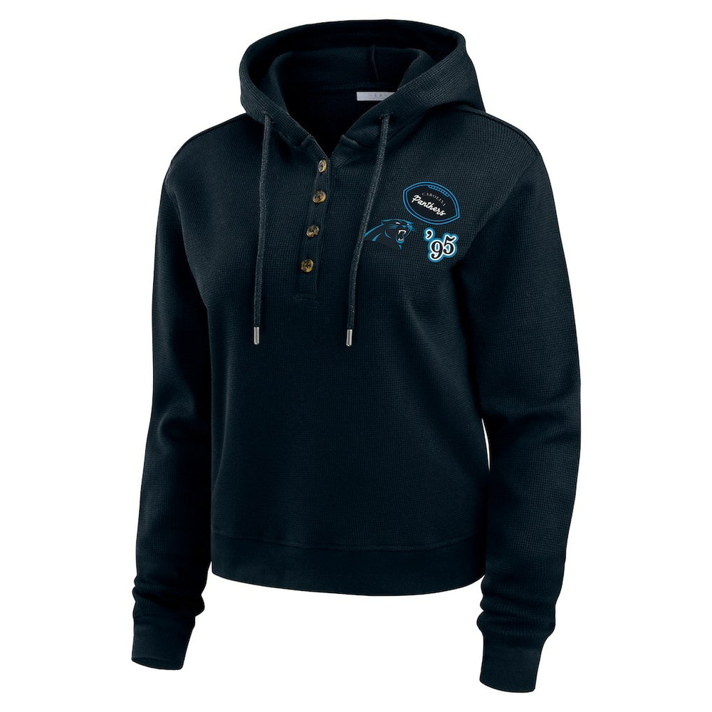 Carolina Panthers WEAR by Erin Andrews Women's Waffle Hoodie Pullover Top | NFL Near me