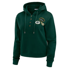 Green Bay Packers WEAR by Erin Andrews Women's Waffle Hoodie Pullover Top | NFL Near me