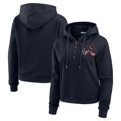 Houston Texans WEAR by Erin Andrews Women's Waffle Hoodie Pullover Top | NFL Hot