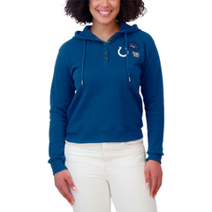 Indianapolis Colts WEAR by Erin Andrews Women's Waffle Hoodie Pullover Top | NFL Online