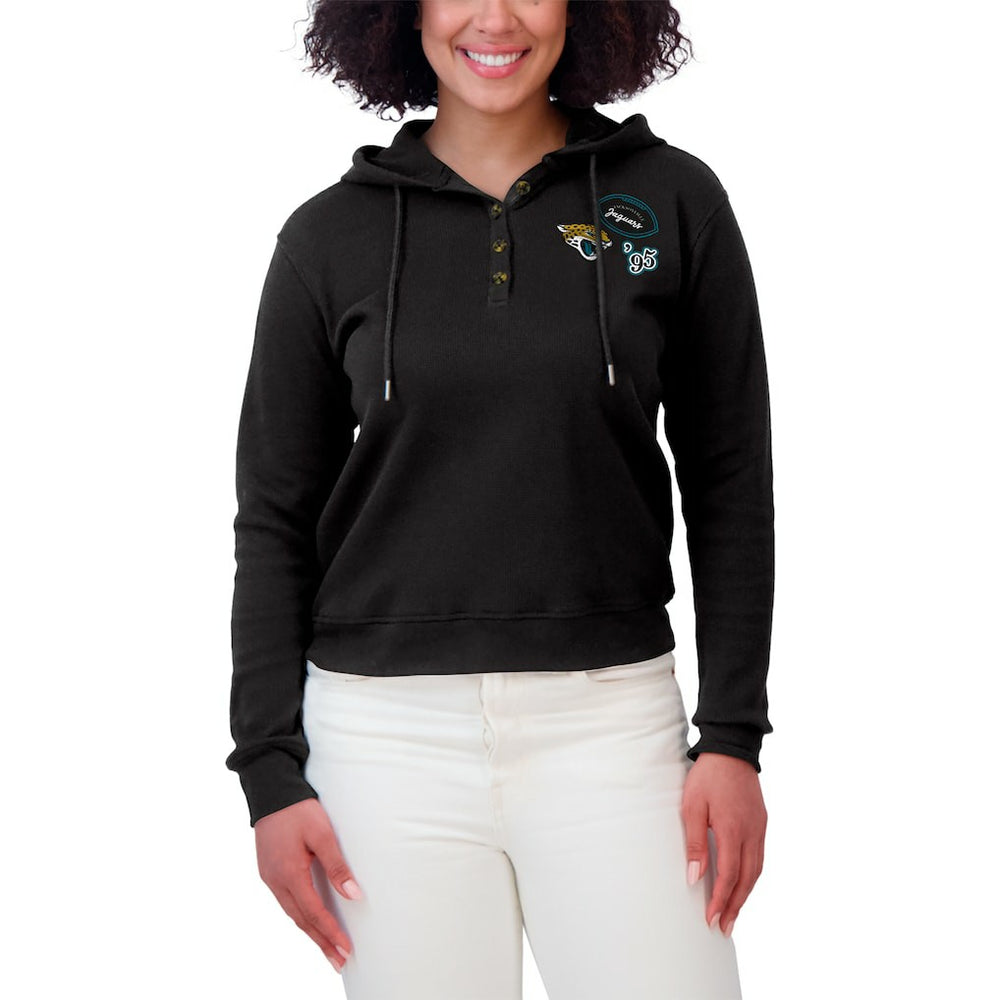 Jacksonville Jaguars WEAR by Erin Andrews Women's Waffle Hoodie Pullover Top | NFL On sale