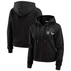 Las Vegas Raiders WEAR by Erin Andrews Women's Waffle Hoodie Pullover Top | NFL Near me