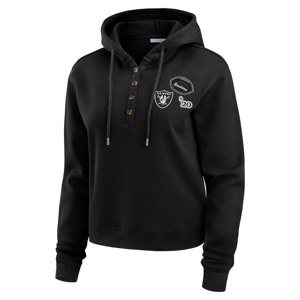 Las Vegas Raiders WEAR by Erin Andrews Women's Waffle Hoodie Pullover Top | NFL Near me