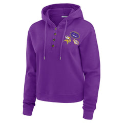 Minnesota Vikings WEAR by Erin Andrews Women's Waffle Hoodie Pullover Top | NFL US