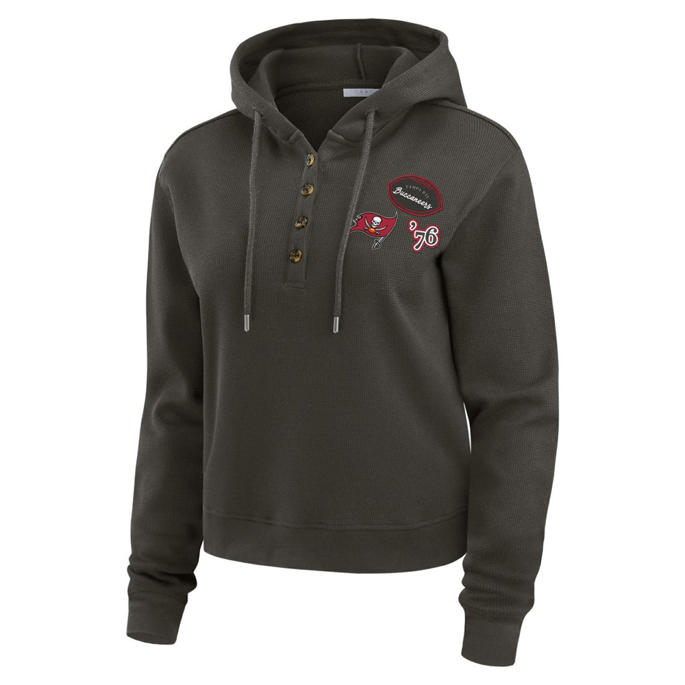 Tampa Bay Buccaneers WEAR by Erin Andrews Women's Waffle Hoodie Pullover Top | NFL New