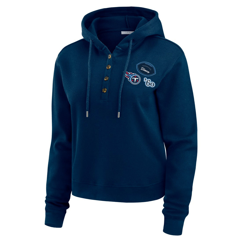 Tennessee Titans WEAR by Erin Andrews Women's Waffle Hoodie Pullover Top | NFL New