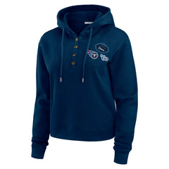 Tennessee Titans WEAR by Erin Andrews Women's Waffle Hoodie Pullover Top | NFL New