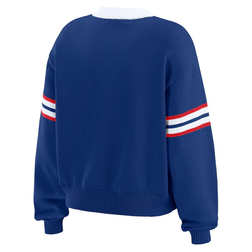 Buffalo Bills WEAR by Erin Andrews Women's Lace-Up Pullover Sweatshirt | NFL Hot
