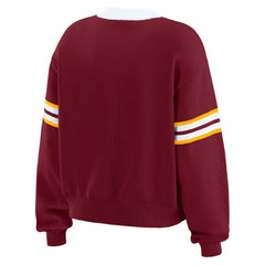 Washington Commanders WEAR by Erin Andrews Women's Lace-Up Pullover Sweatshirt | NFL Sale