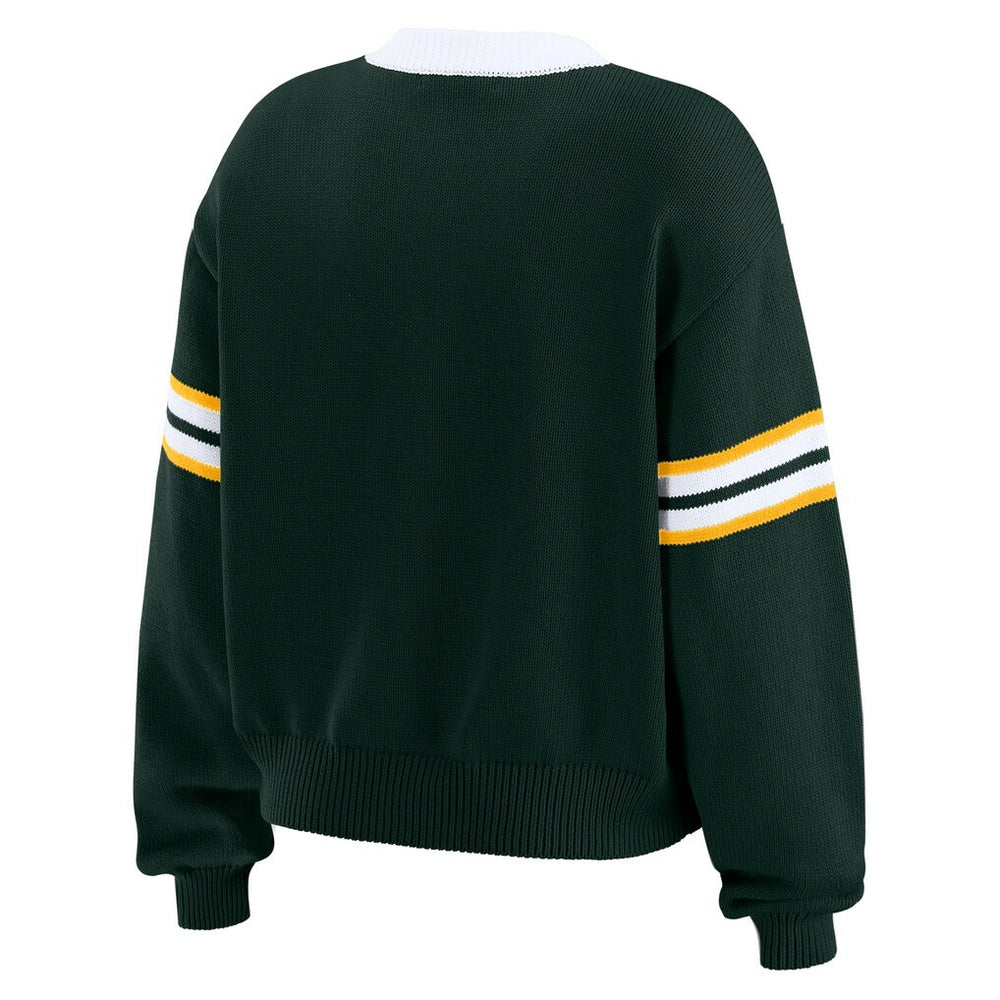 Green Bay Packers WEAR by Erin Andrews Women's Lace-Up Pullover Sweatshirt | NFL Sale