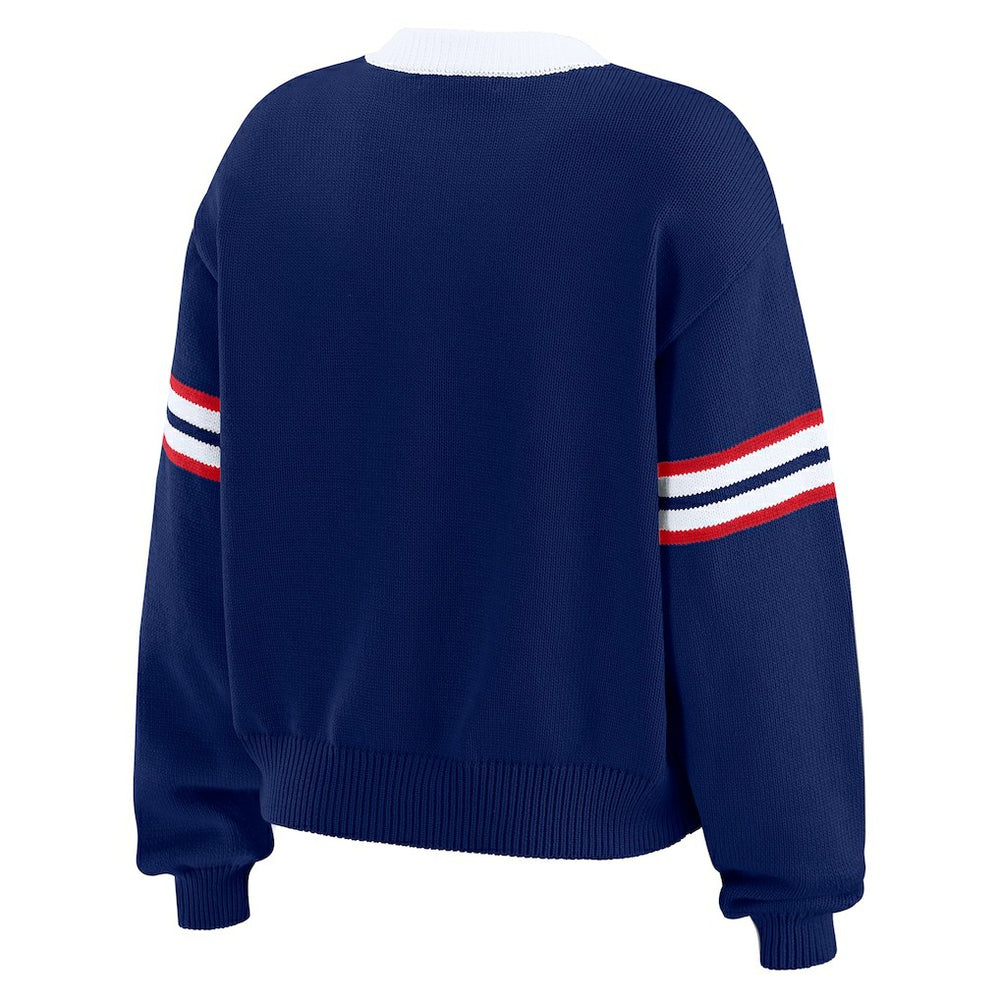 New York Giants WEAR by Erin Andrews Women's Lace-Up Pullover Sweatshirt | NFL Sale