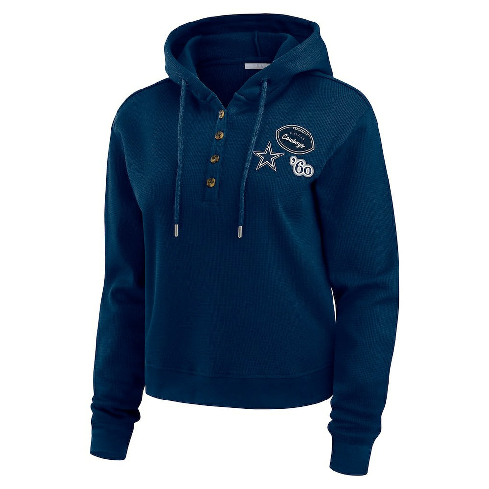 Dallas Cowboys WEAR by Erin Andrews Women's Waffle Hoodie Pullover Top | NFL Hot