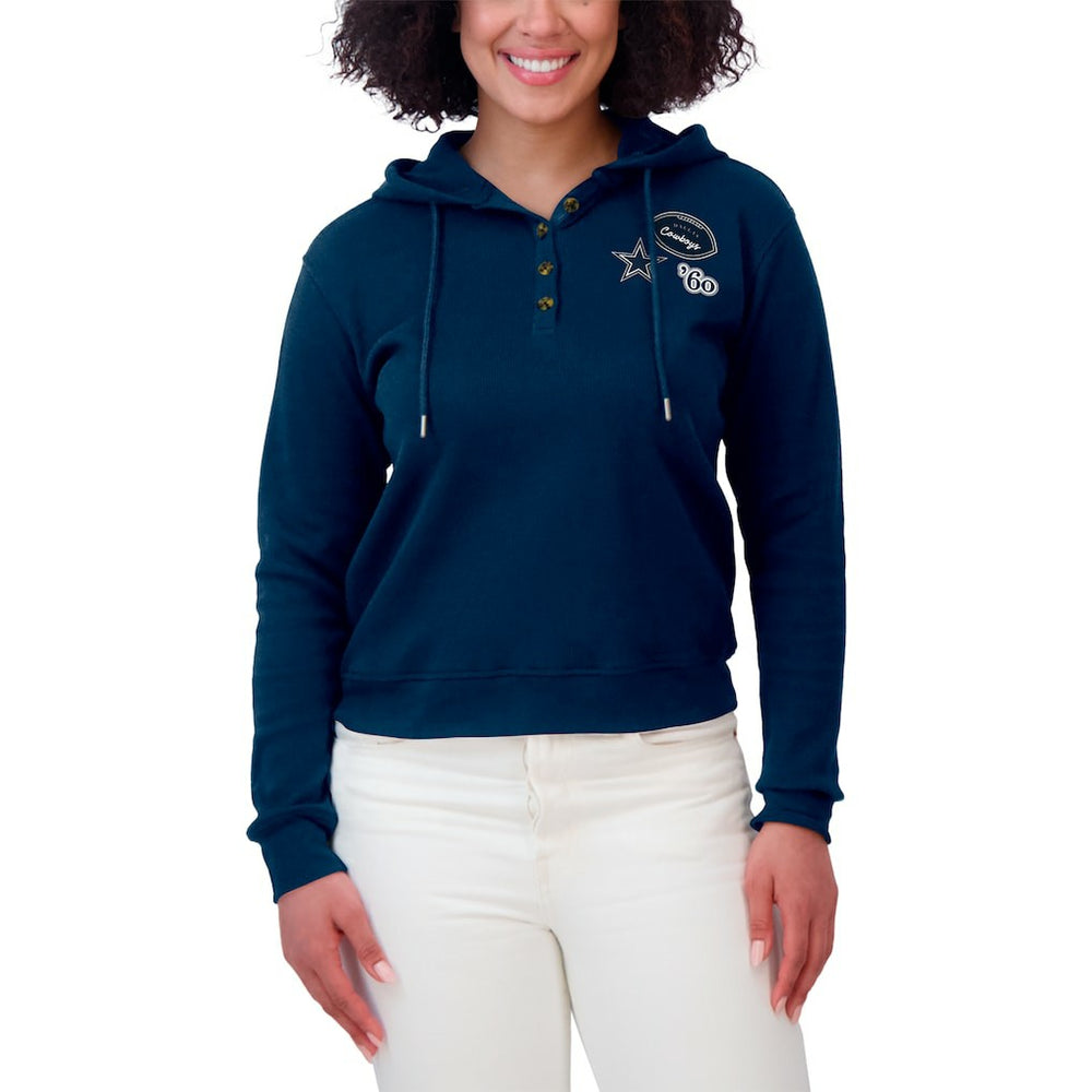 Dallas Cowboys WEAR by Erin Andrews Women's Waffle Hoodie Pullover Top | NFL Hot