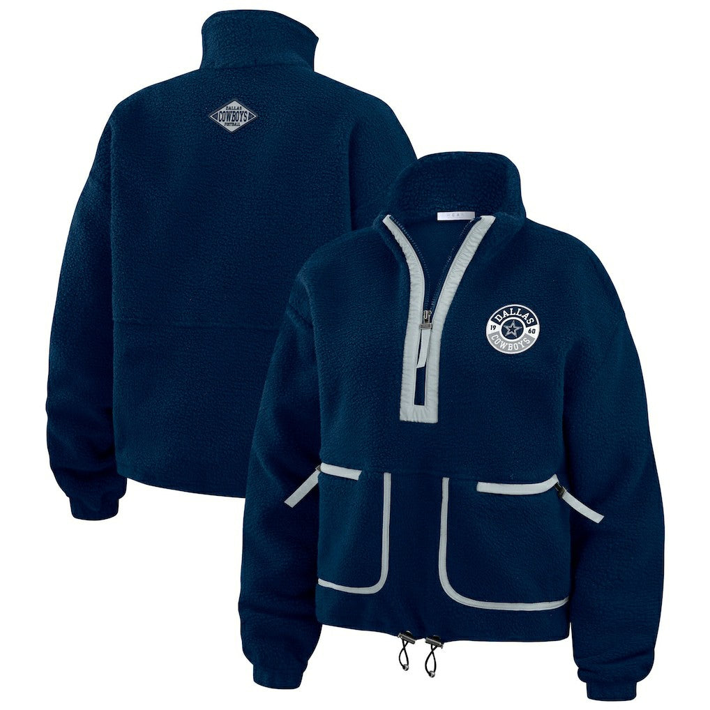 Dallas Cowboys WEAR by Erin Andrews Women's Polar Fleece Half-Zip Jacket | NFL Near me