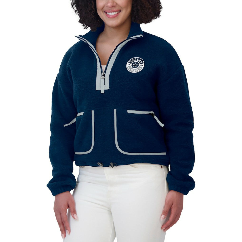 Dallas Cowboys WEAR by Erin Andrews Women's Polar Fleece Half-Zip Jacket | NFL Near me
