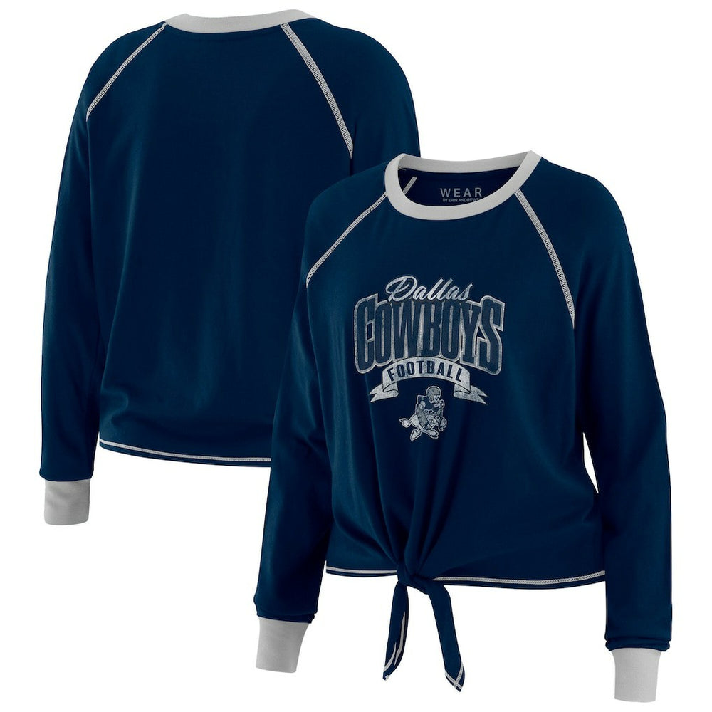 Dallas Cowboys WEAR by Erin Andrews Women's Tie-Front Long Sleeve Top | NFL On sale