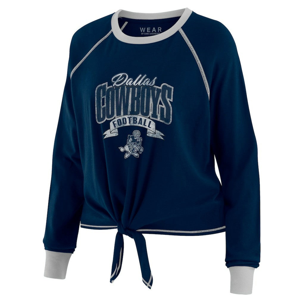 Dallas Cowboys WEAR by Erin Andrews Women's Tie-Front Long Sleeve Top | NFL On sale