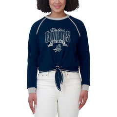 Dallas Cowboys WEAR by Erin Andrews Women's Tie-Front Long Sleeve Top | NFL On sale