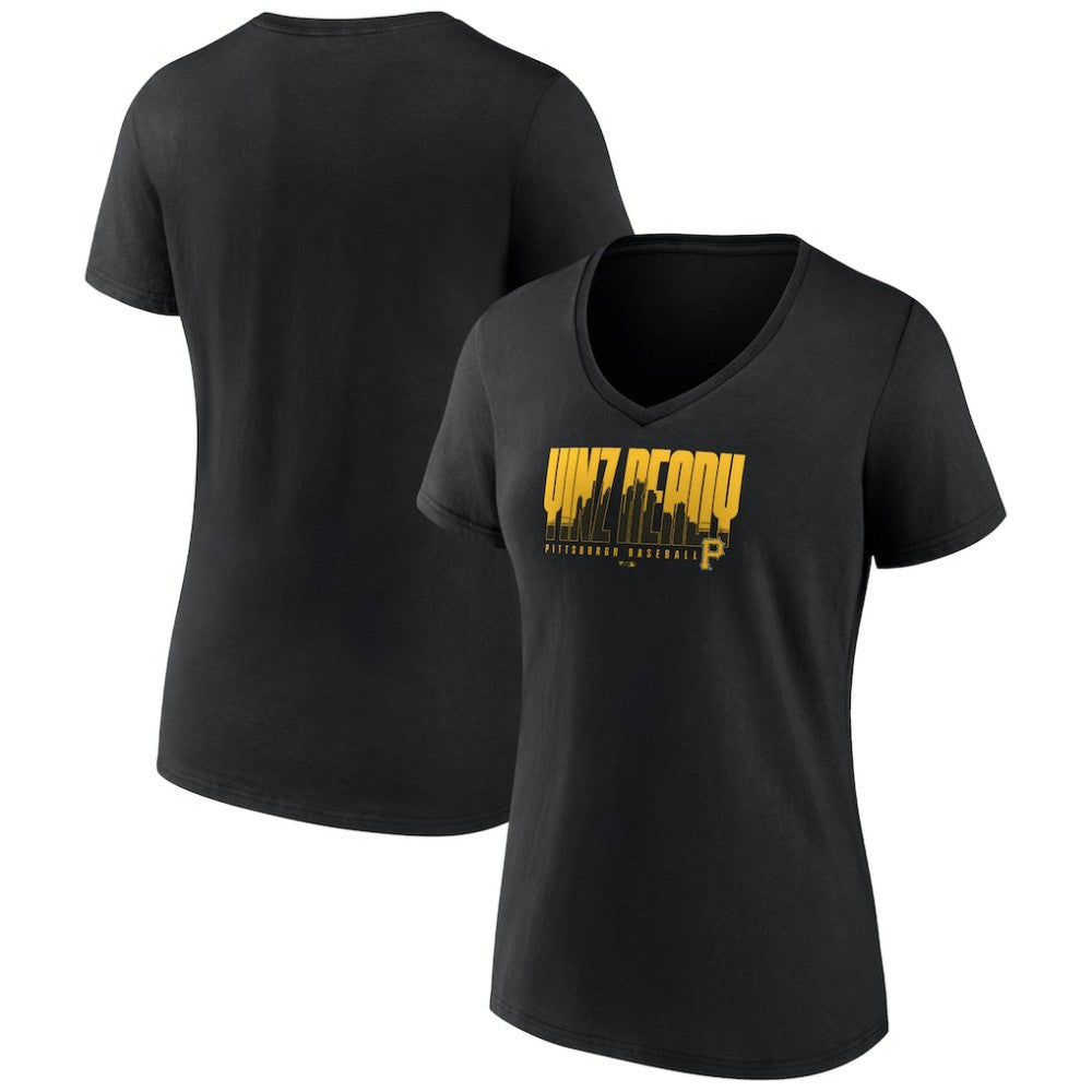 Pittsburgh Pirates Fanatics Women's Yinz Ready V-Neck T-Shirt - MLB T-shirts