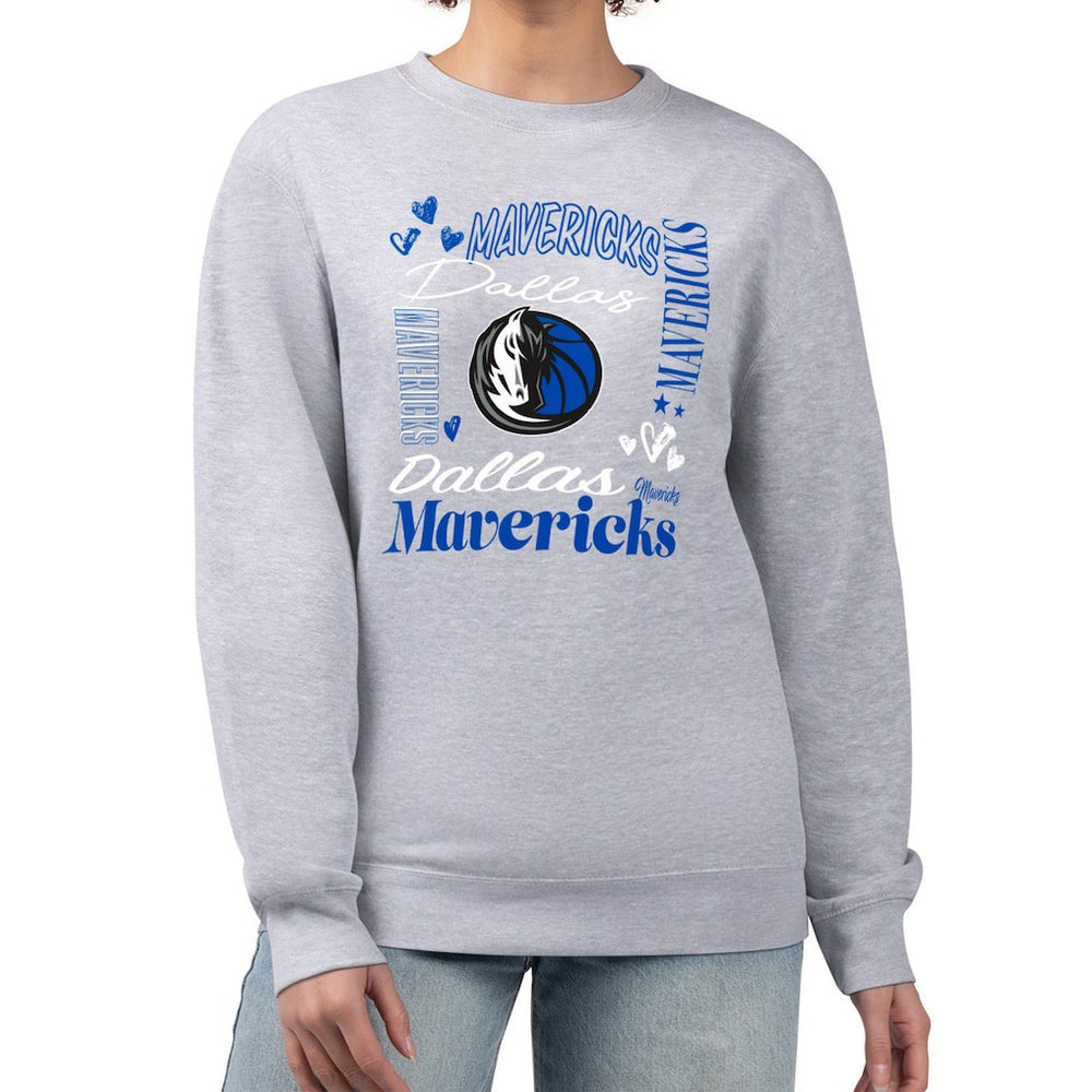 Heather Gray Dallas Mavericks G-III 4Her by Carl Banks Women's Collage Team Graphic Fleece Pullover Sweatshirt sale | NBA