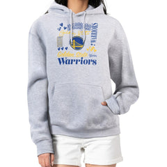 Heather Gray Golden State Warriors G-III 4Her by Carl Banks Women's Team Collage Graphic Fleece Pullover Hoodie sale | NBA