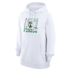 White Boston Celtics G-III 4Her by Carl Banks Women's Team Collage Graphic Fleece Pullover Hoodie | NBA