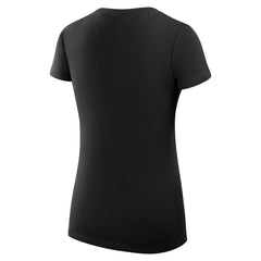 Black Los Angeles Lakers G-III 4Her by Carl Banks Women's Super-Slim Fit Lightweight Team Name Collage Graphic V-Neck T-Shirt | NBA