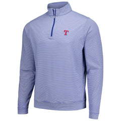 Texas Rangers Peter Millar Perth Sugar Stripe Performance Quarter-Zip Top - MLB Tops