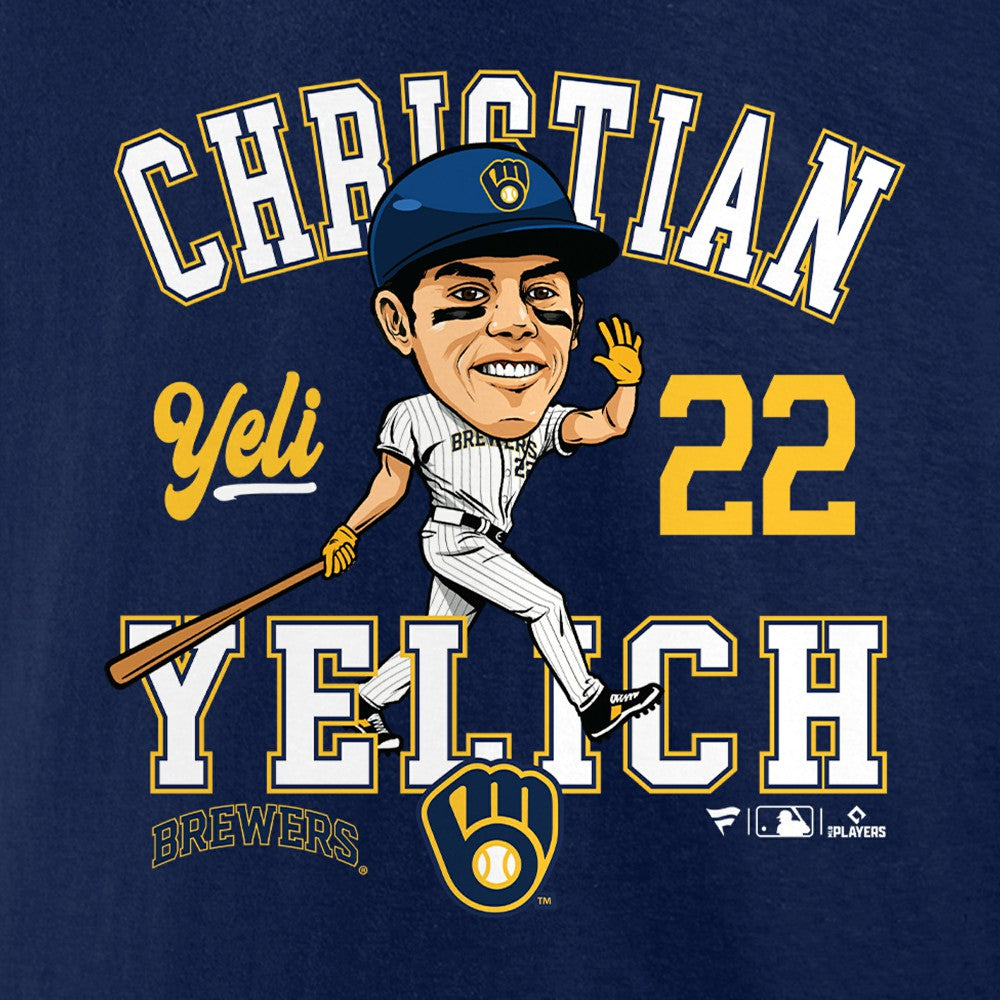 Christian Yelich Milwaukee Brewers Fanatics Hometown Caricature T-Shirt - MLB T-shirts