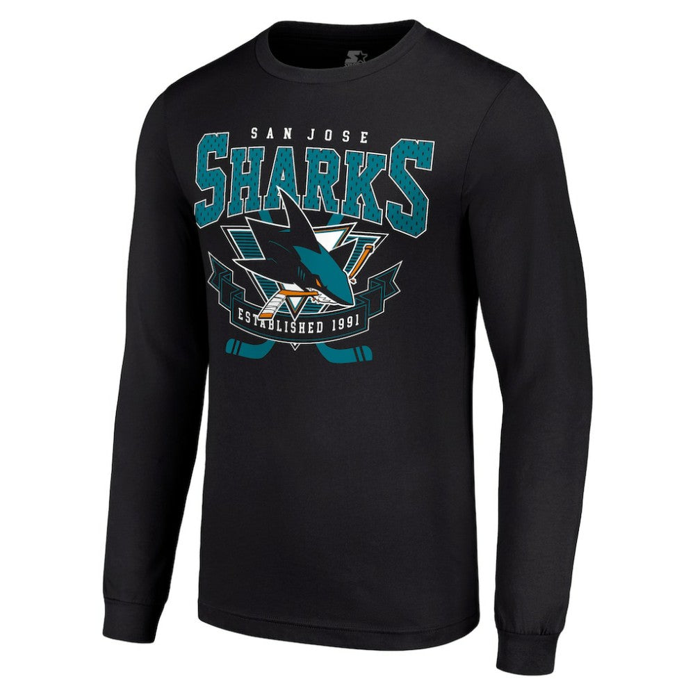 San Jose Sharks Starter Team Logo Graphic Long Sleeve T-Shirt -  NHL T-shirts