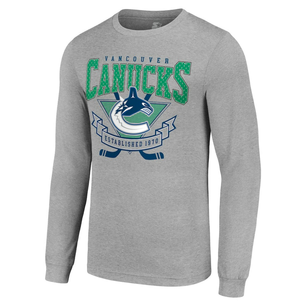 Vancouver Canucks Starter '80s Inspired Team Logo Long Sleeve T-Shirt -  NHL T-shirts