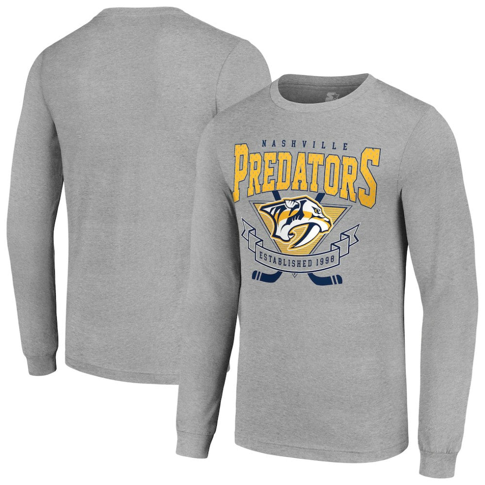 Nashville Predators Starter '80s Inspired Team Logo Long Sleeve T-Shirt -  NHL T-shirts