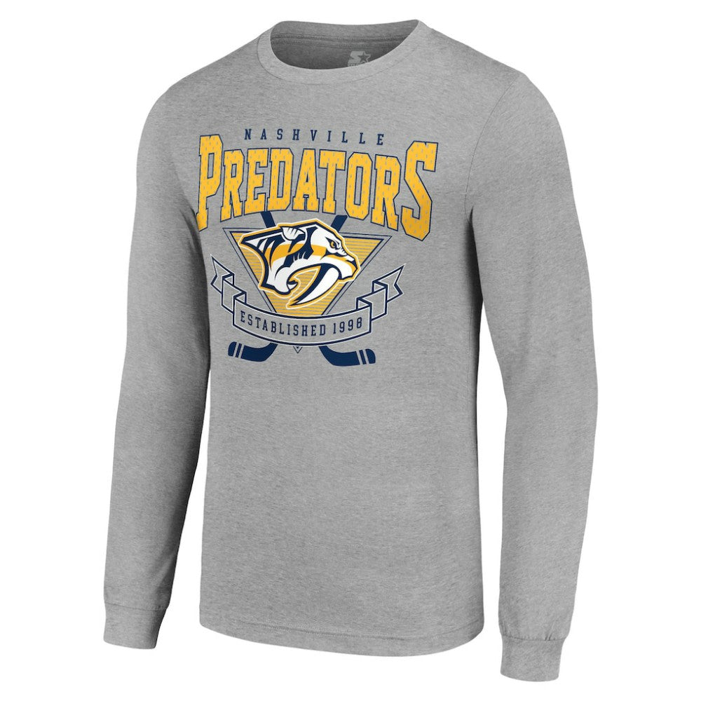 Nashville Predators Starter '80s Inspired Team Logo Long Sleeve T-Shirt -  NHL T-shirts