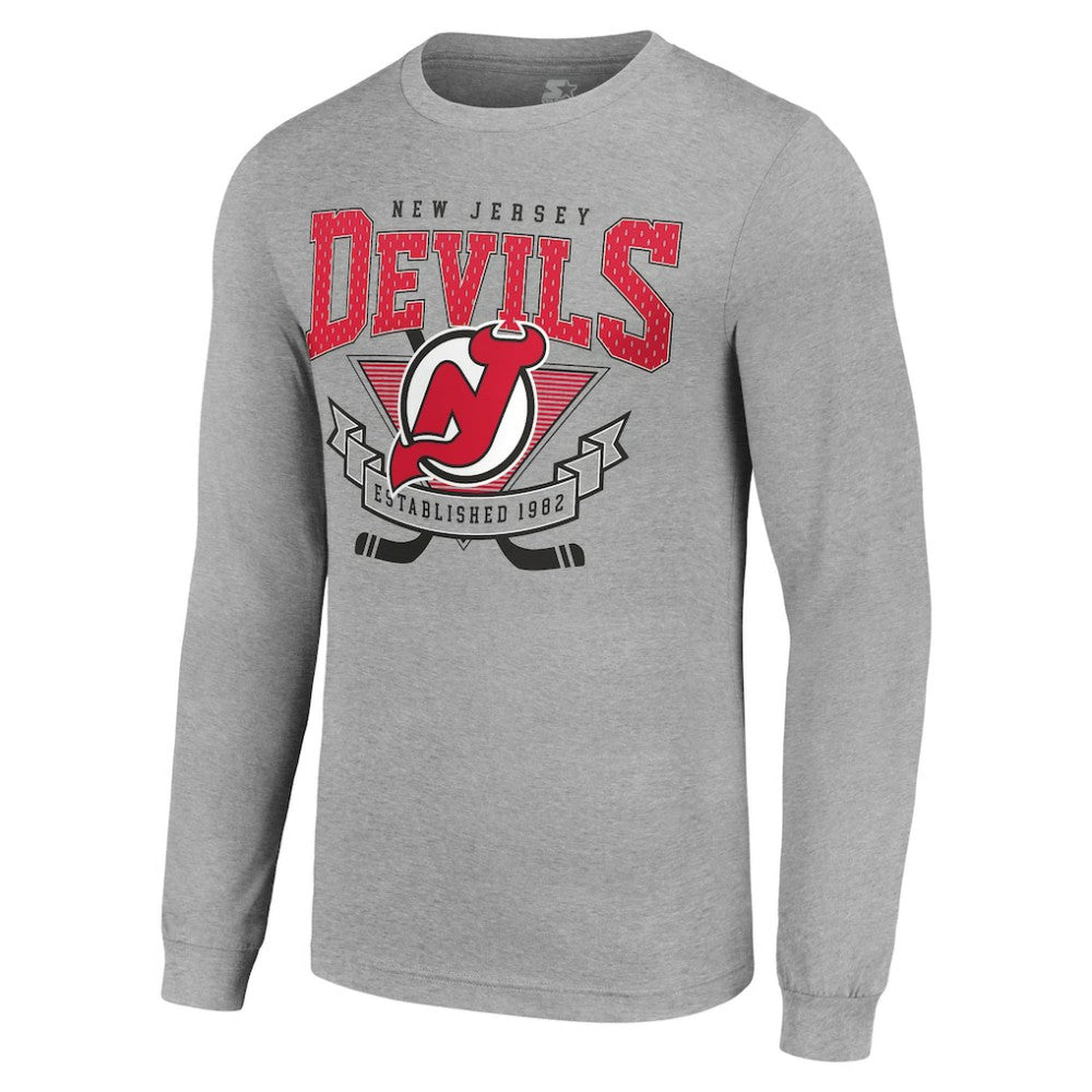 New Jersey Devils Starter '80s Inspired Team Logo Long Sleeve T-Shirt -  NHL T-shirts