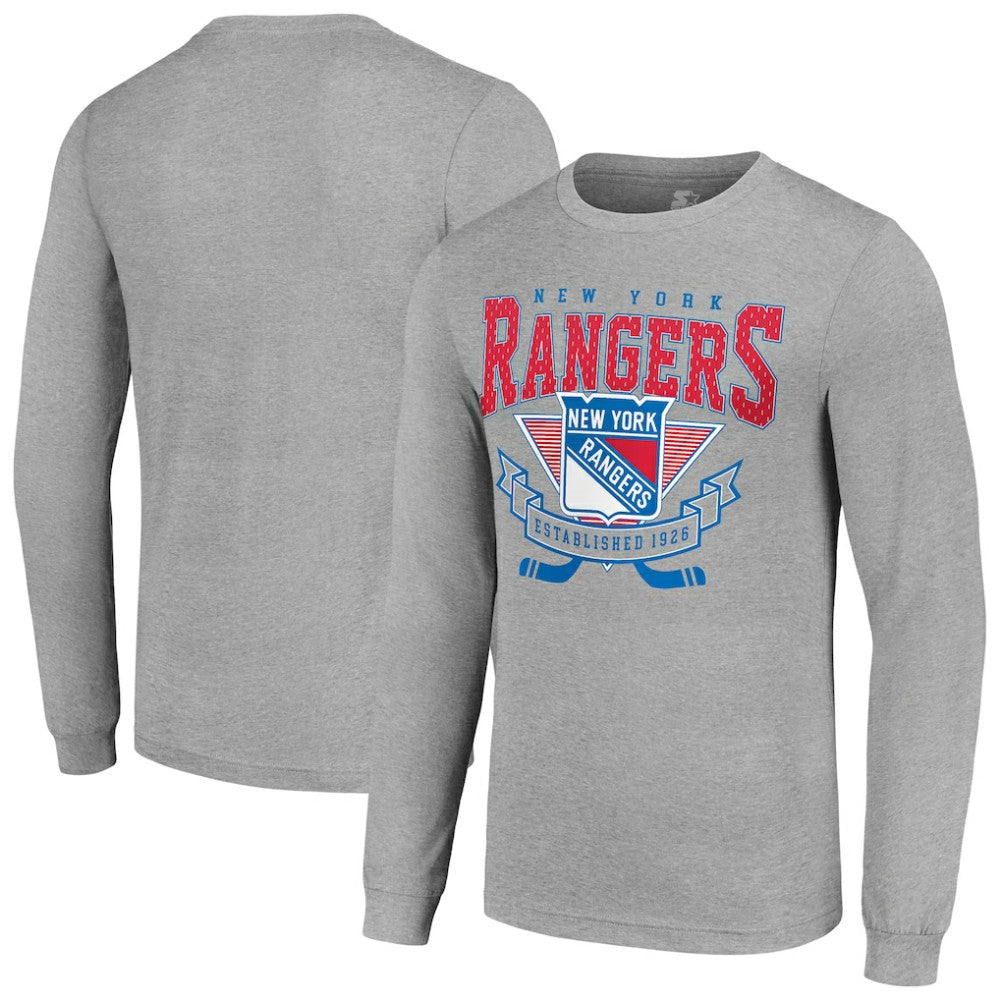 New York Rangers Starter '80s Inspired Team Logo Long Sleeve T-Shirt -  NHL T-shirts