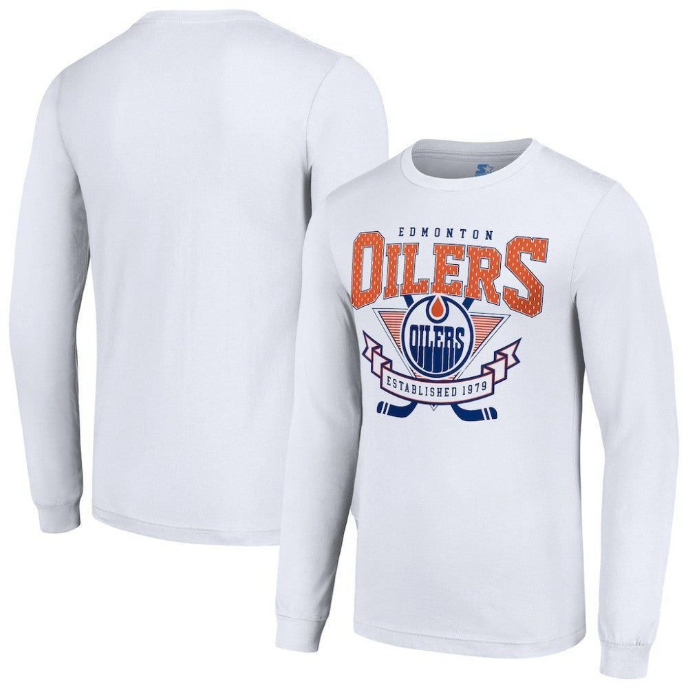 Edmonton Oilers Starter Team Logo Graphic Long Sleeve T-Shirt -  NHL T-shirts