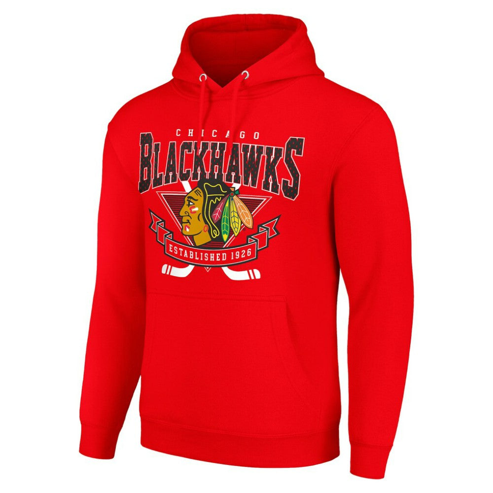 Chicago Blackhawks Starter Team Logo Graphic Fleece Tri-Blend Pullover Hoodie -  NHL Hoodies