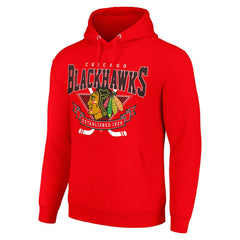 Chicago Blackhawks Starter Team Logo Graphic Fleece Tri-Blend Pullover Hoodie -  NHL Hoodies