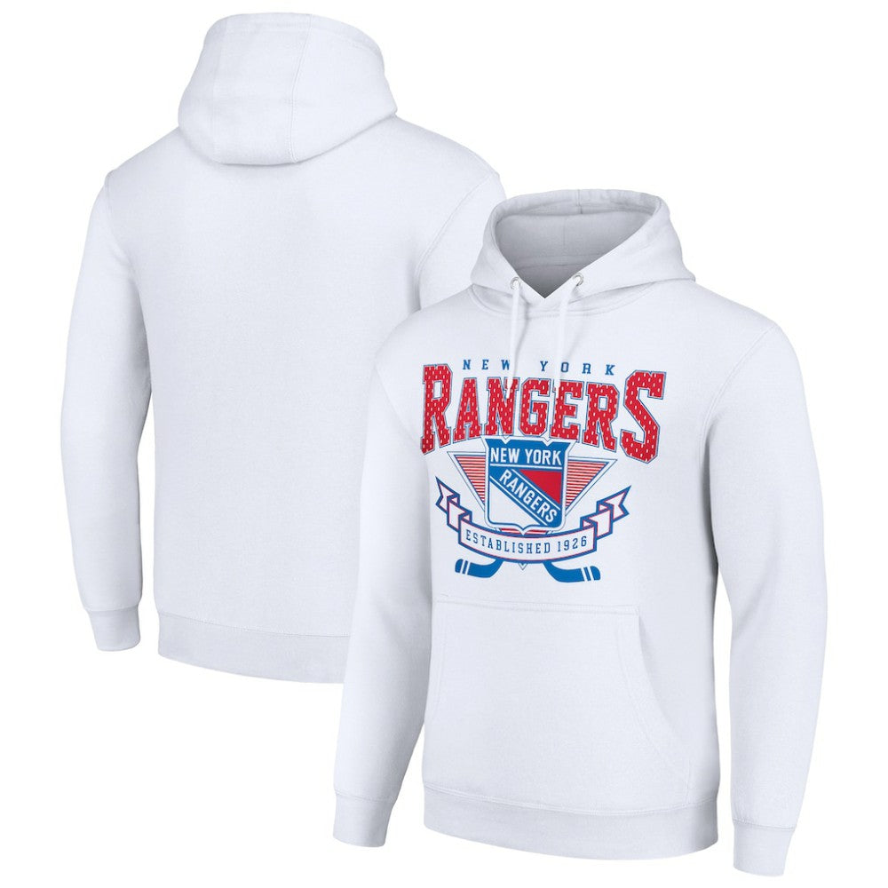New York Rangers Starter Team Logo Graphic Fleece Tri-Blend Pullover Hoodie -  NHL Hoodies