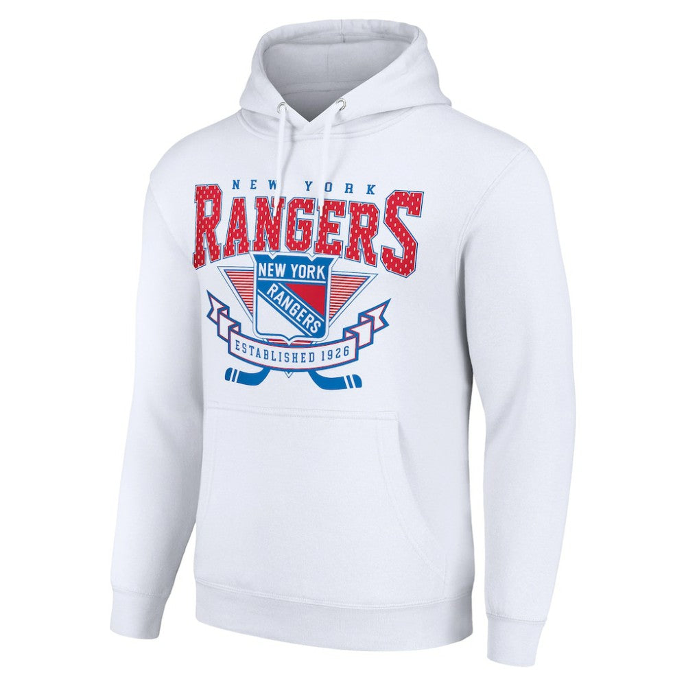 New York Rangers Starter Team Logo Graphic Fleece Tri-Blend Pullover Hoodie -  NHL Hoodies