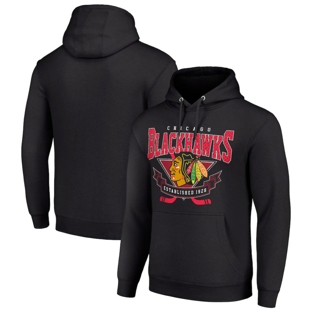 Chicago Blackhawks Starter Team Logo Graphic Fleece Tri-Blend Pullover Hoodie -  NHL Hoodies