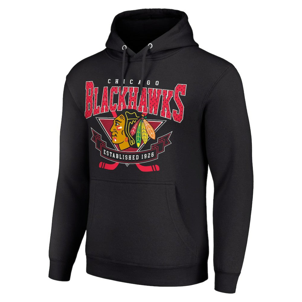 Chicago Blackhawks Starter Team Logo Graphic Fleece Tri-Blend Pullover Hoodie -  NHL Hoodies