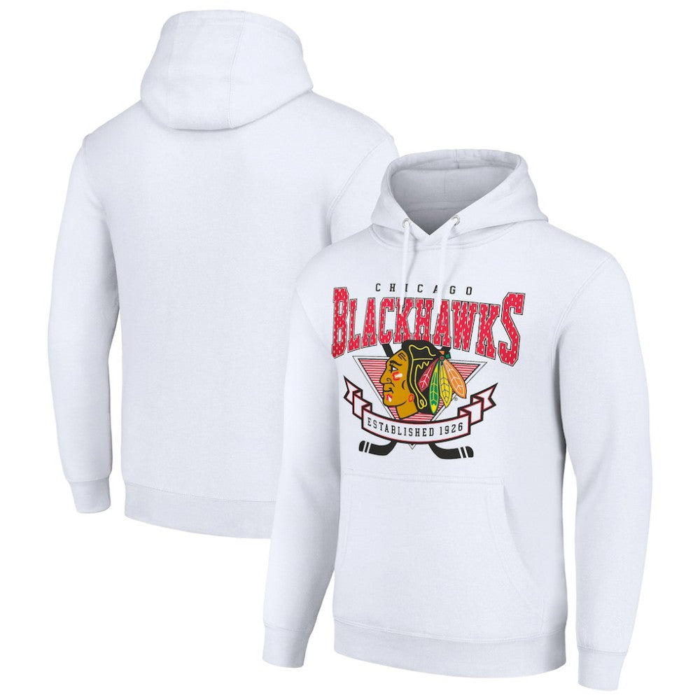 Chicago Blackhawks Starter Team Logo Graphic Fleece Tri-Blend Pullover Hoodie -  NHL Hoodies