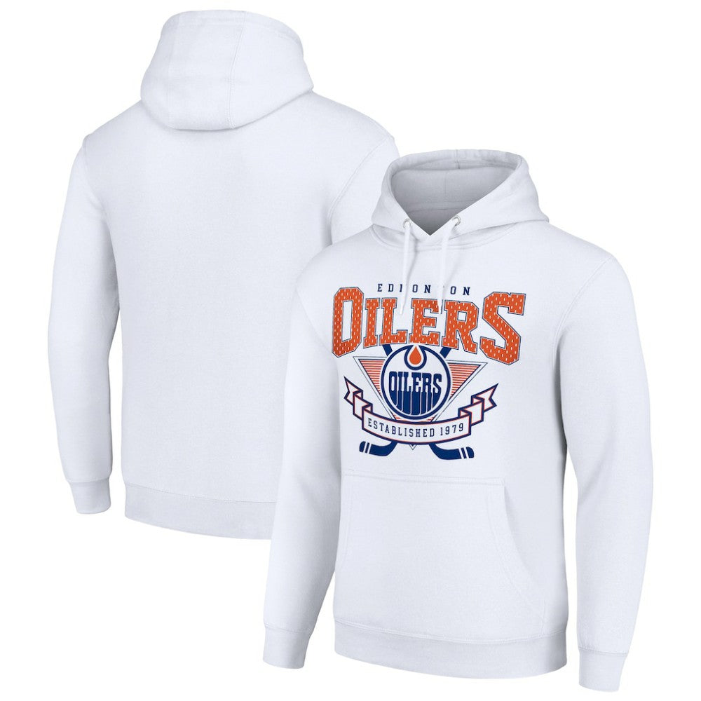 Edmonton Oilers Starter Team Logo Graphic Fleece Tri-Blend Pullover Hoodie -  NHL Hoodies