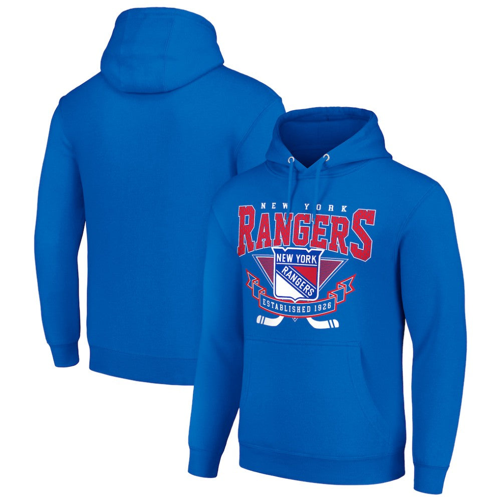 New York Rangers Starter Team Logo Graphic Fleece Tri-Blend Pullover Hoodie -  NHL Hoodies