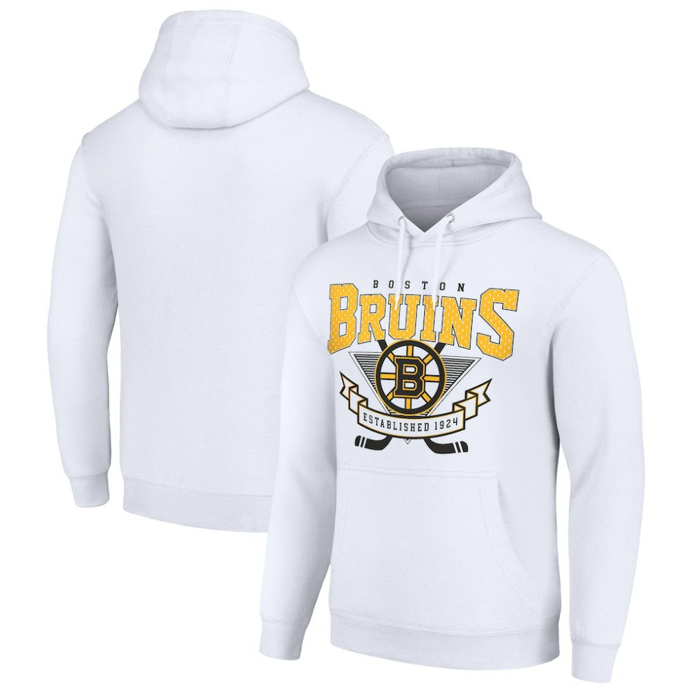 Boston Bruins Starter Team Logo Graphic Fleece Tri-Blend Pullover Hoodie -  NHL Hoodies