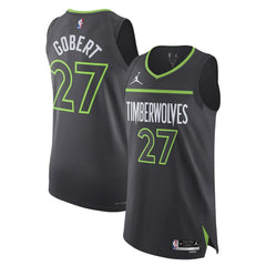 Anthracite Rudy Gobert Minnesota Timberwolves Jordan Brand Authentic Jersey | NBA
