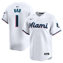 Miami Marlins Nike #1 Dad Home Limited Jersey - MLB Jerseys