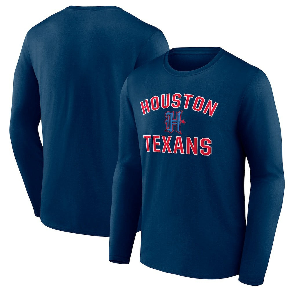 Houston Texans Secondary Logo Victory Arch Long Sleeve T-Shirt | NFL Hot